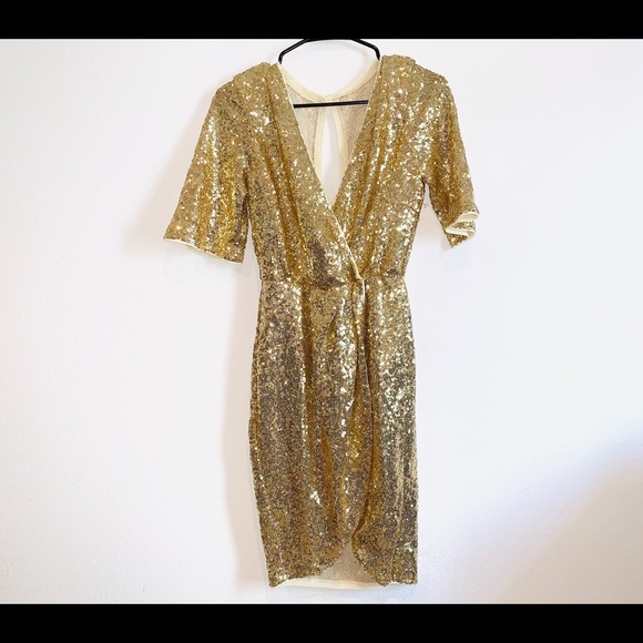 TFNC Kimono Sleeve Sequin Dress with Wrap Skirt - Picture 5 of 8